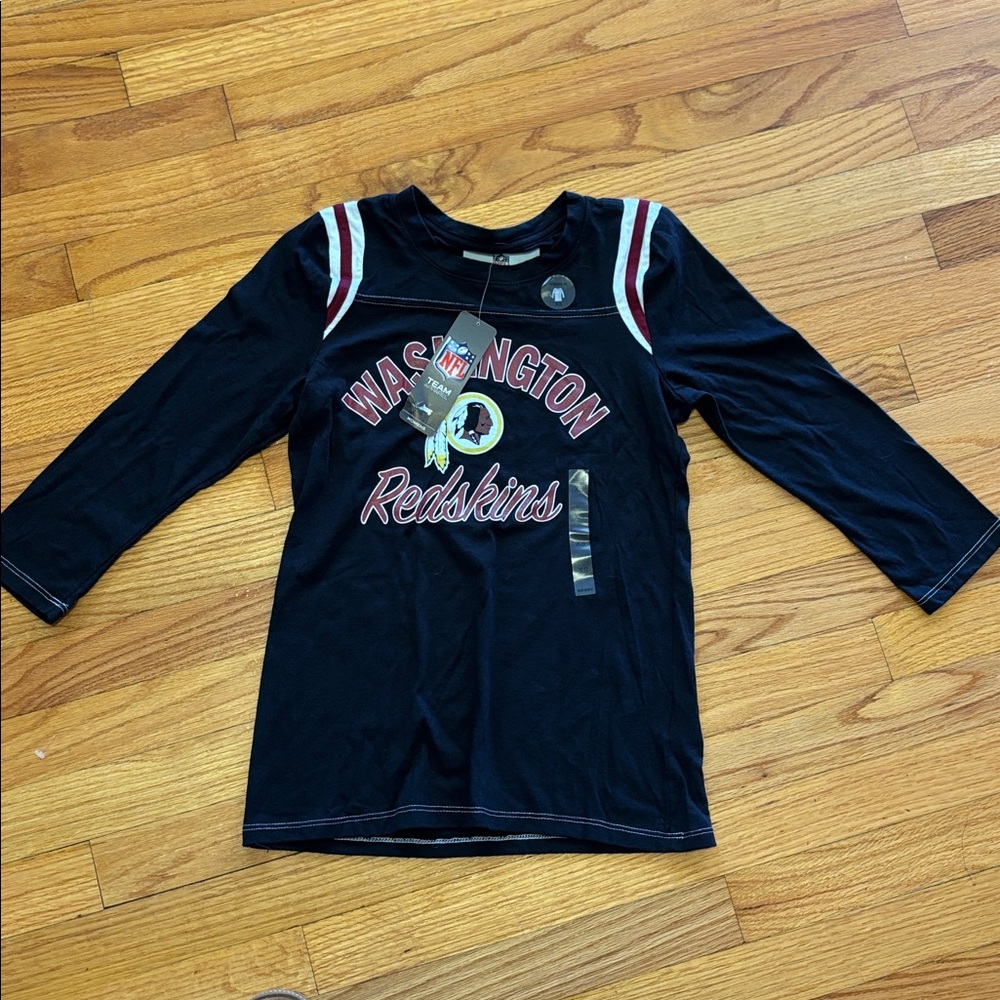 NEW W TAGS 3/4 Sleeves NFL Team Women’s Redskins Black Shirt